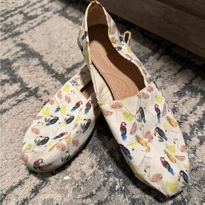 Toms Multicolor Bird Print Women's Flats